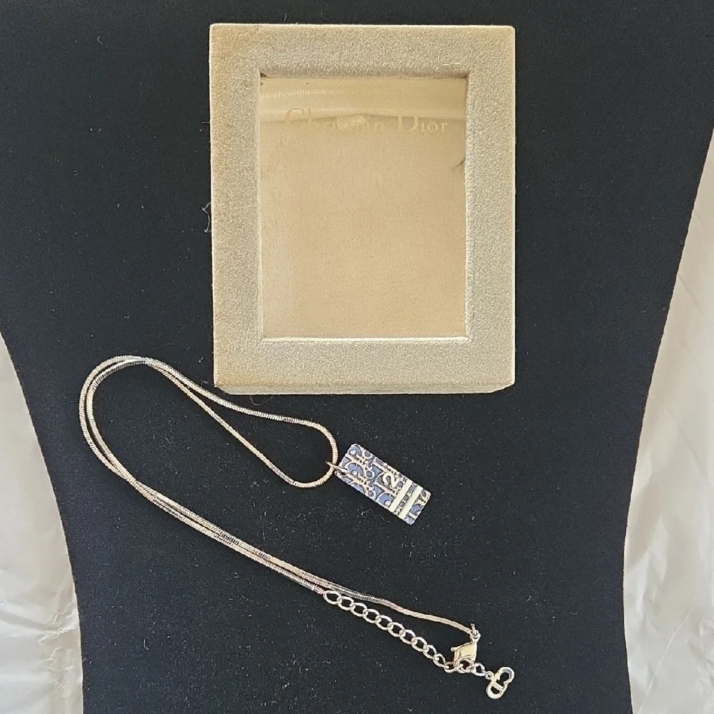 Christian Dior Enamel Oblique Trotter Necklace - Picture 7 of 9